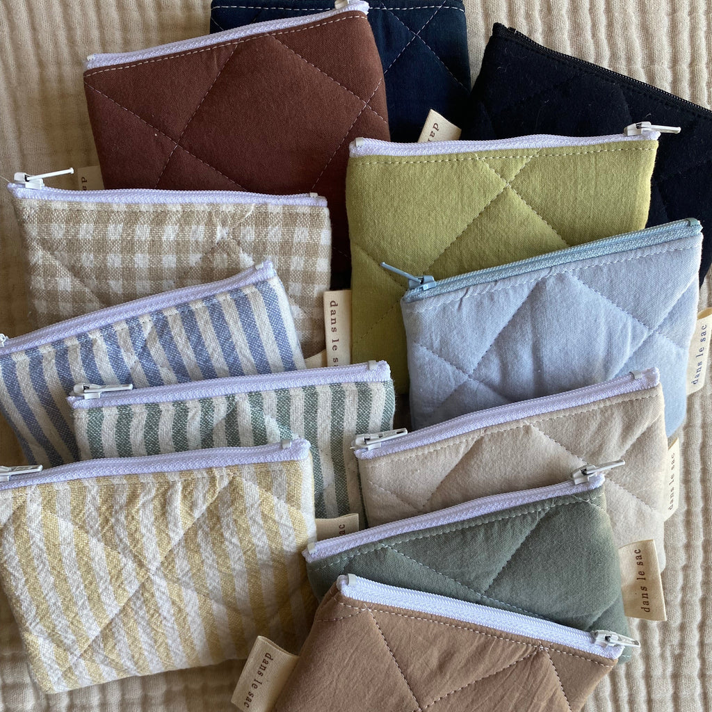 Quilted cotton change purse