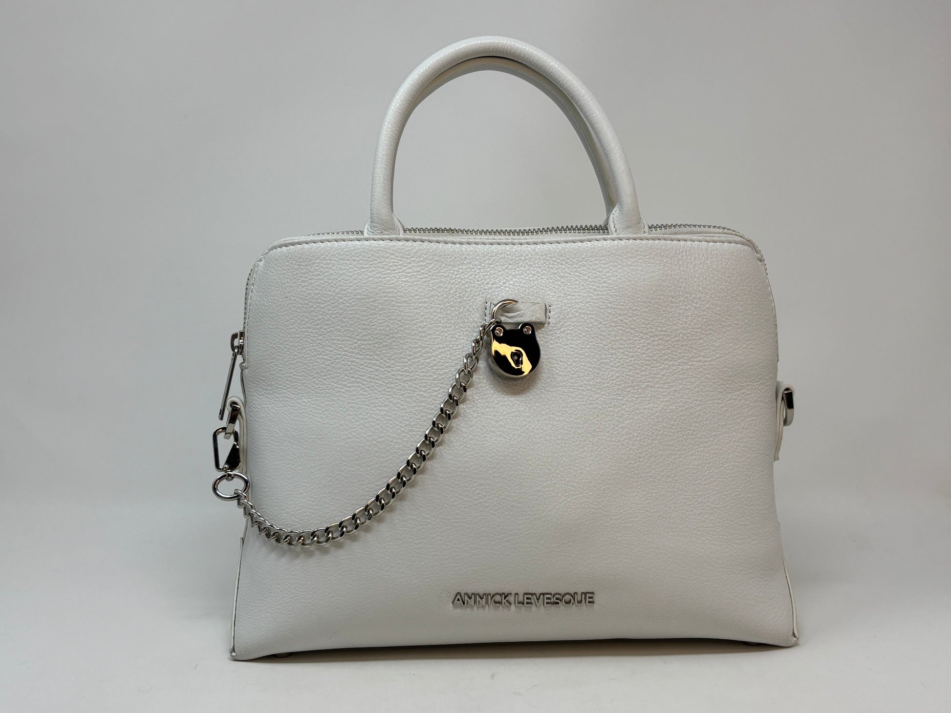 Sac à Main en Cuir Blanc, Miranda
