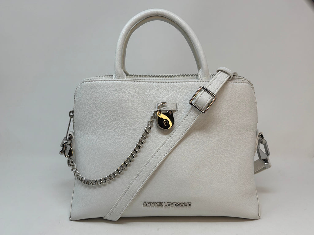 Sac à Main en Cuir Blanc, Miranda