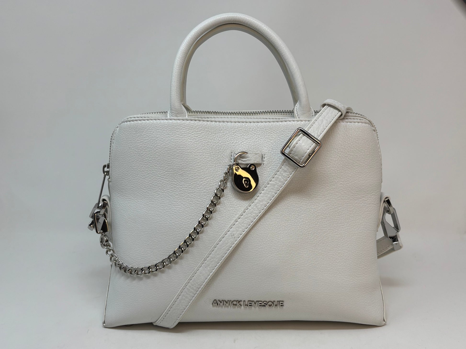 Sac à Main en Cuir Blanc, Miranda