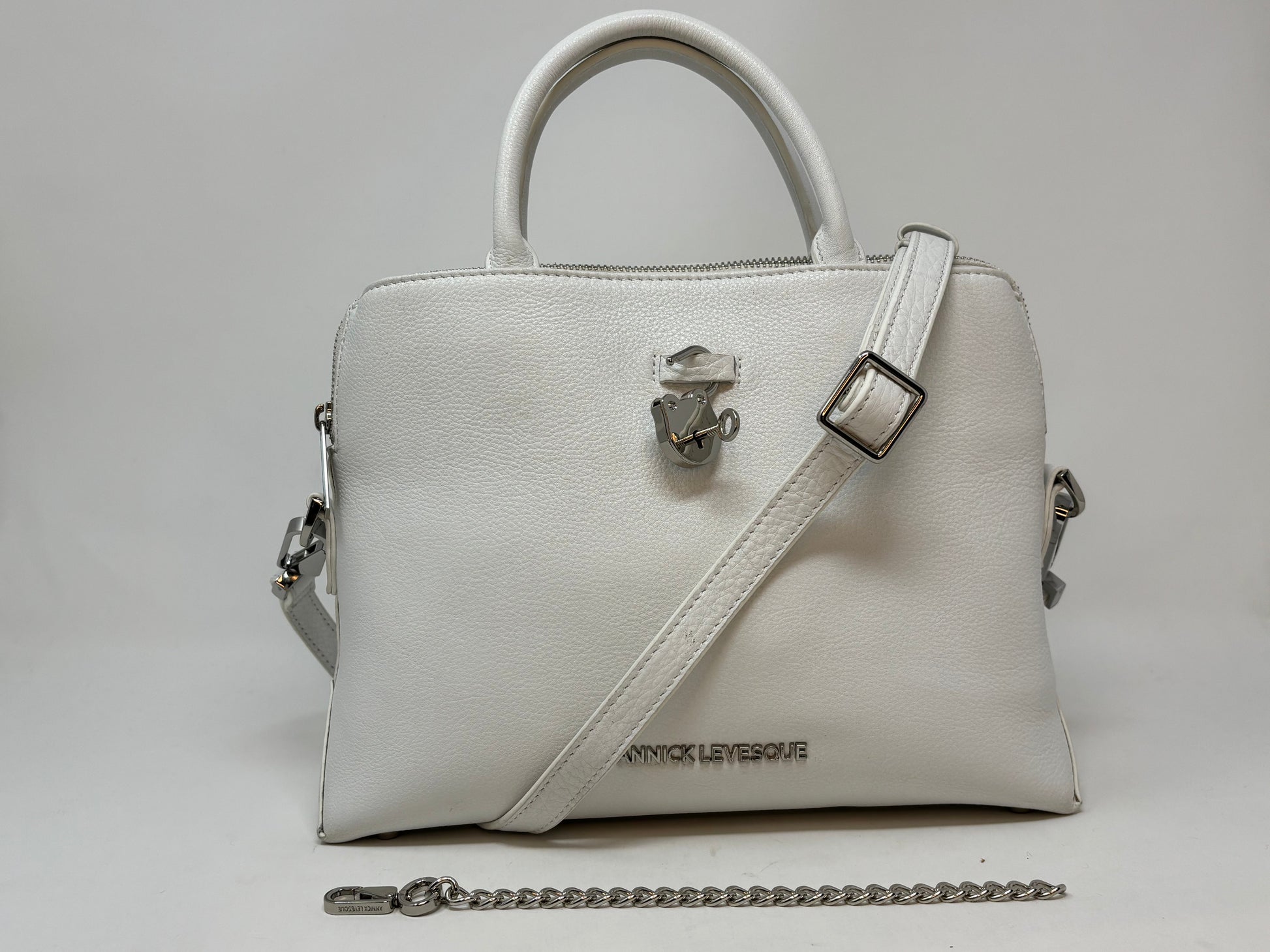 Sac à Main en Cuir Blanc, Miranda