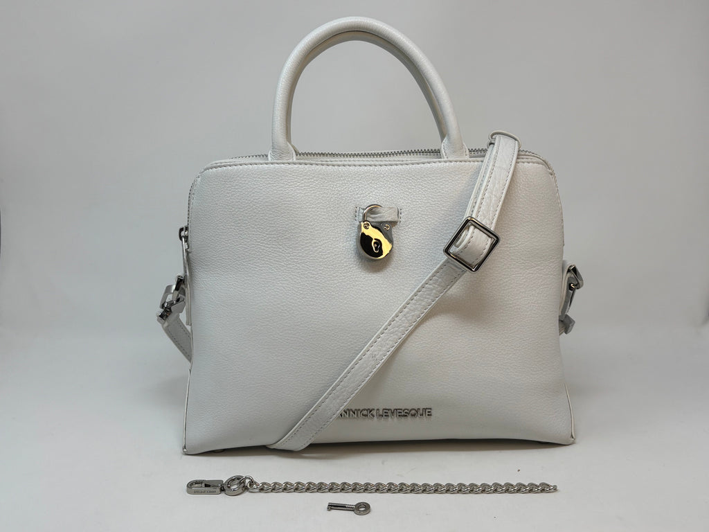 Sac à Main en Cuir Blanc, Miranda