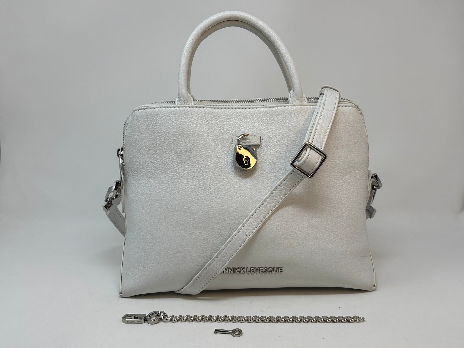 Sac à Main en Cuir Blanc, Miranda