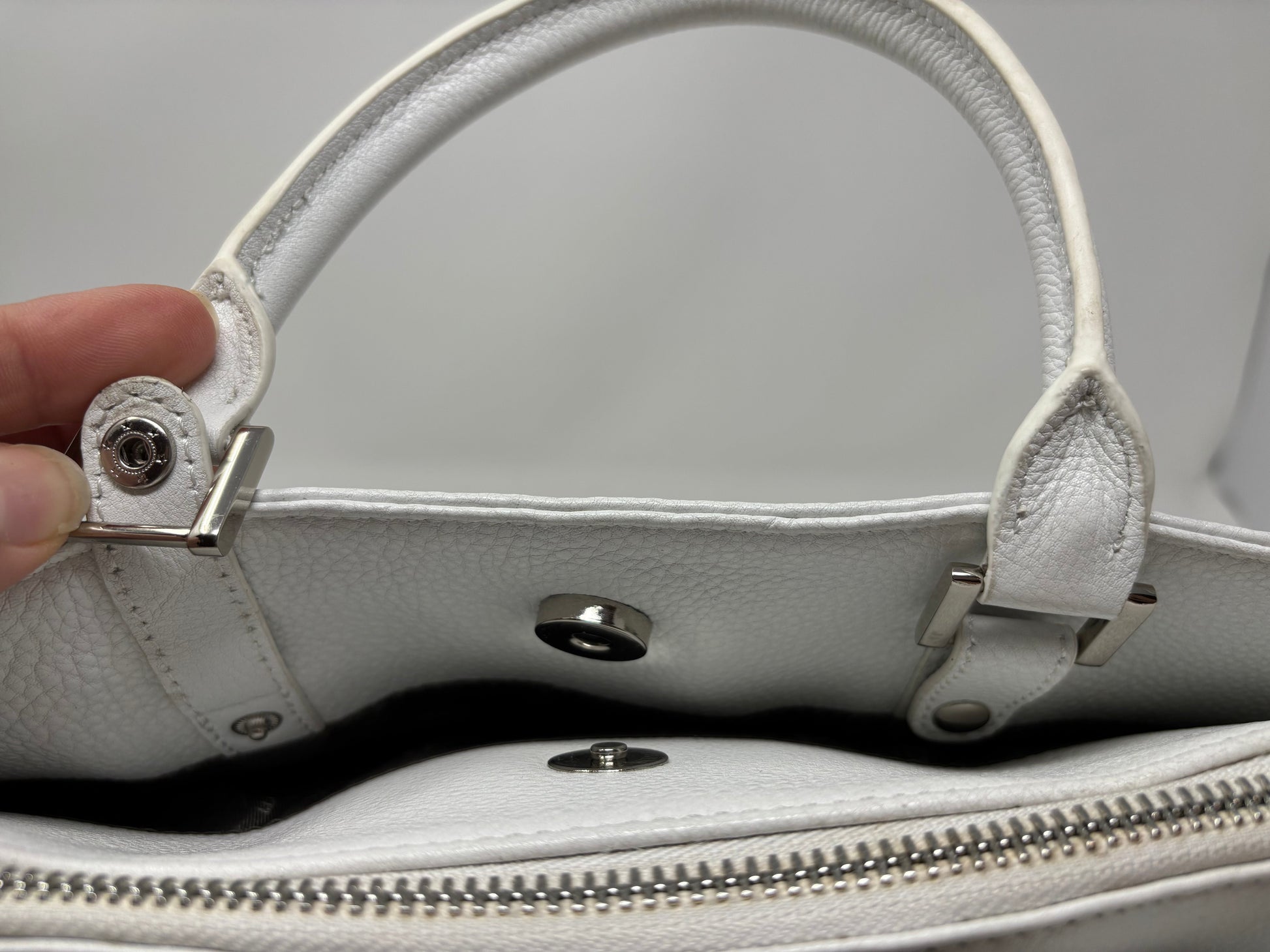 Sac à Main en Cuir Blanc, Miranda