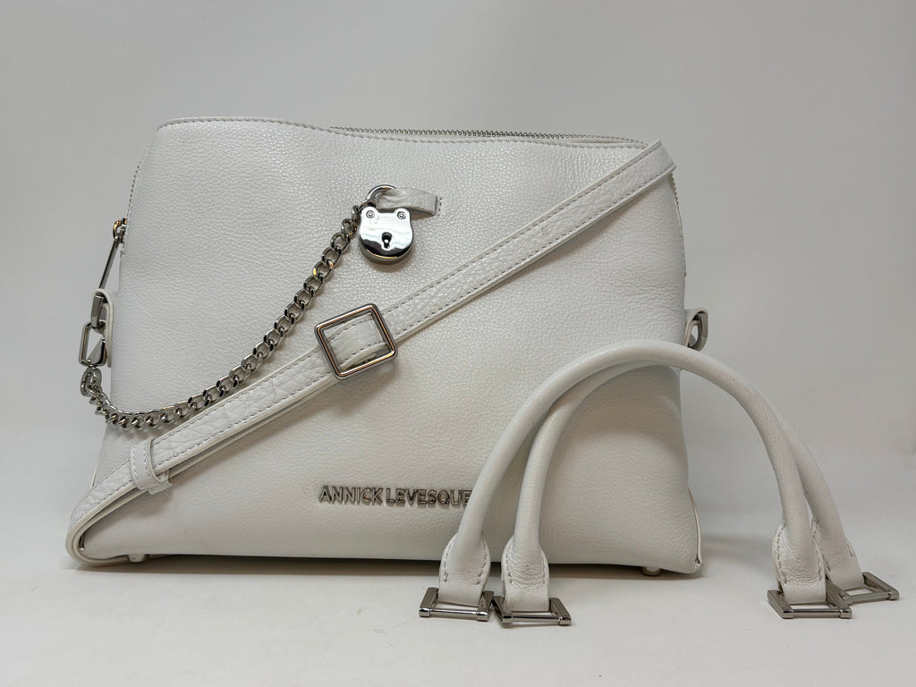 Sac à Main en Cuir Blanc, Miranda