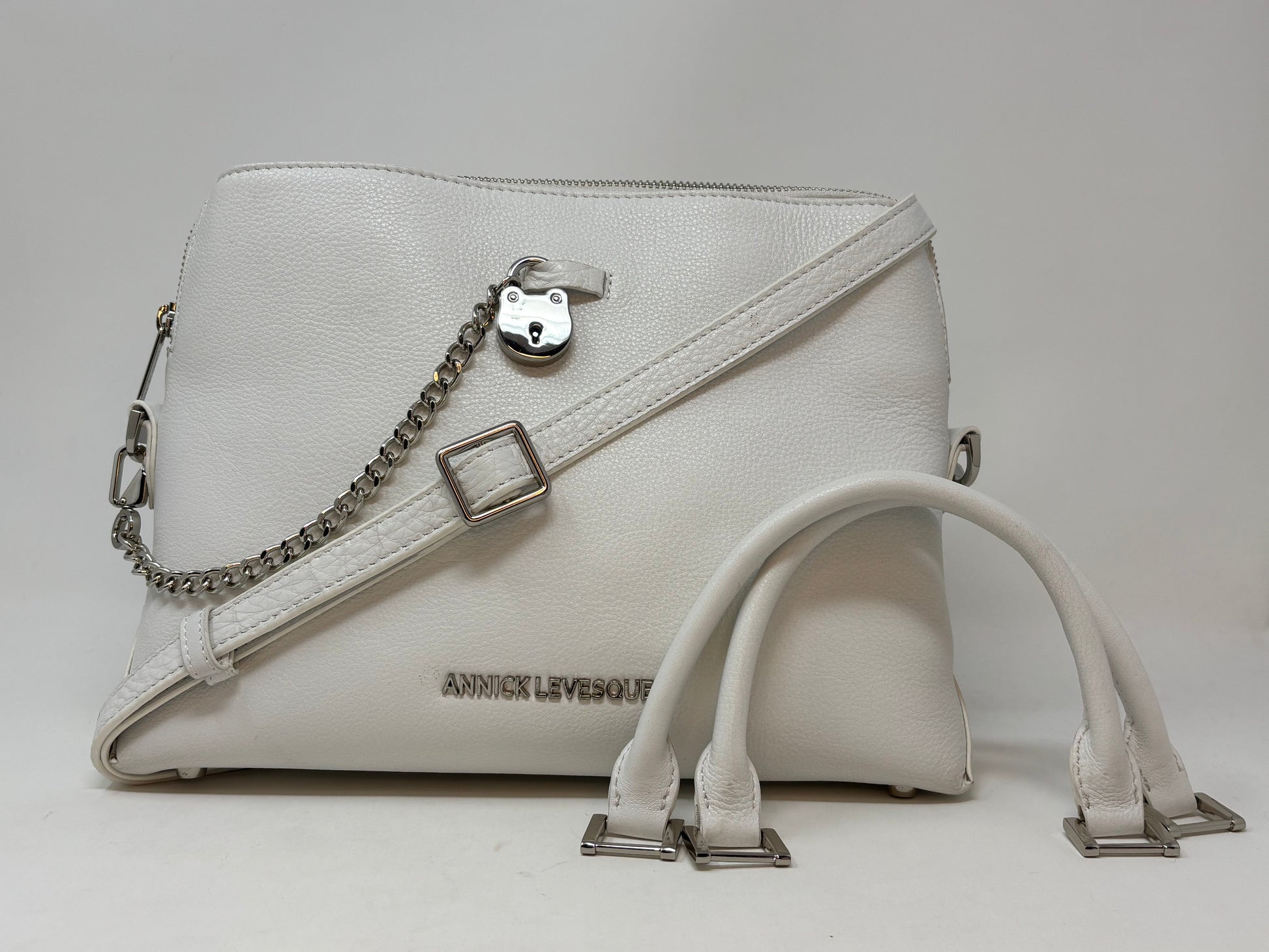 Sac à Main en Cuir Blanc, Miranda