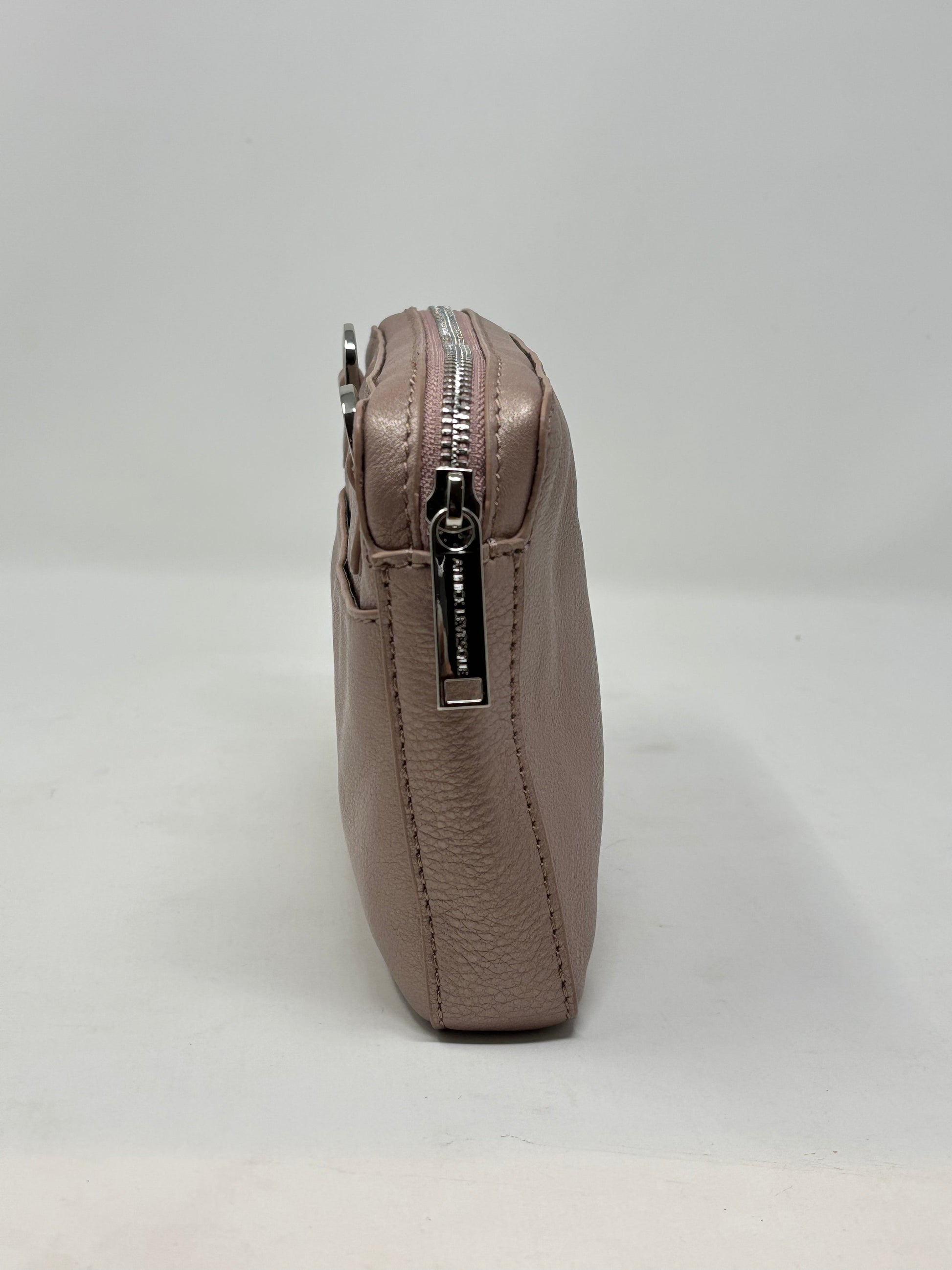 Petit sac bandoulière en Cuir Platine, Annie