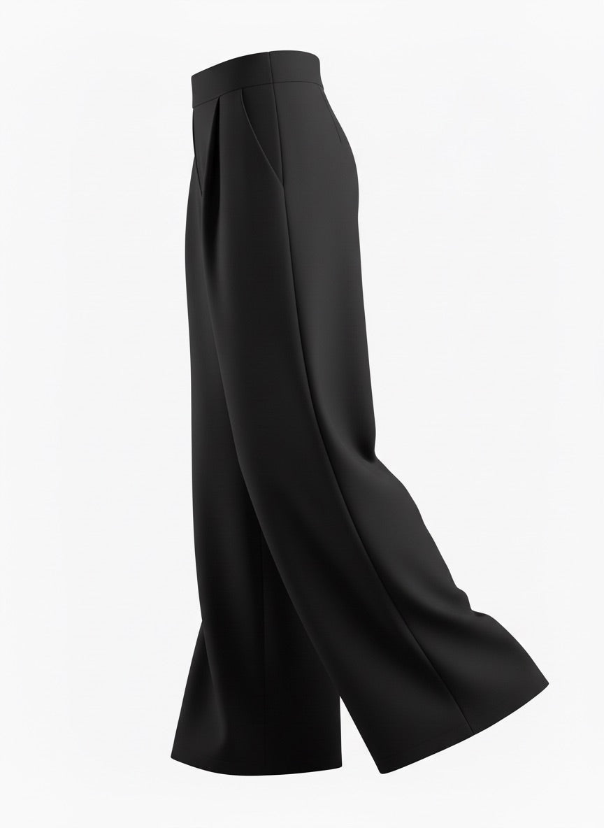 Luxeflow - Elevated Wide Leg Sweatpants Trouser Pants Black