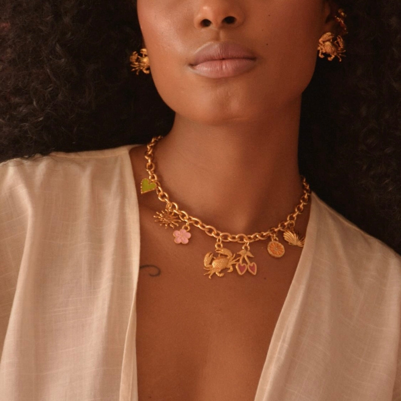 Tropical Vibes Necklace With Charms