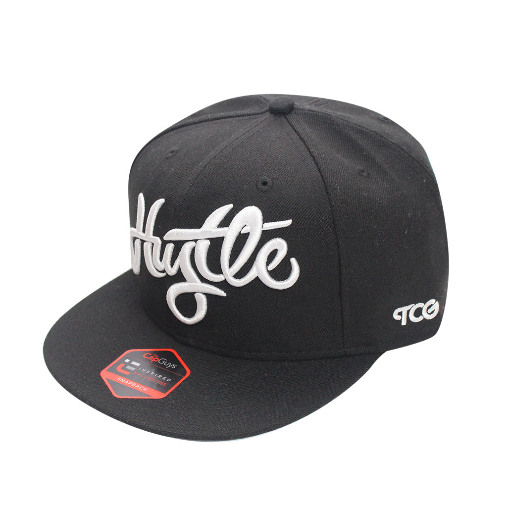 Hustle - T.O. - The Cap Guys TCG / Inspired Exclusives White and Black Snapback Cap