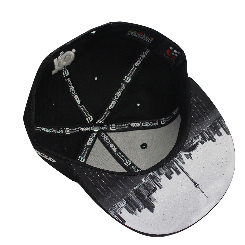Hustle - T.O. - The Cap Guys TCG / Inspired Exclusives White and Black Snapback Cap