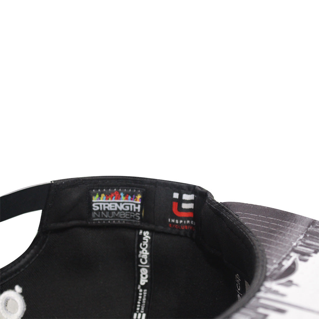 Hustle - T.O. - The Cap Guys TCG / Inspired Exclusives White and Black Snapback Cap