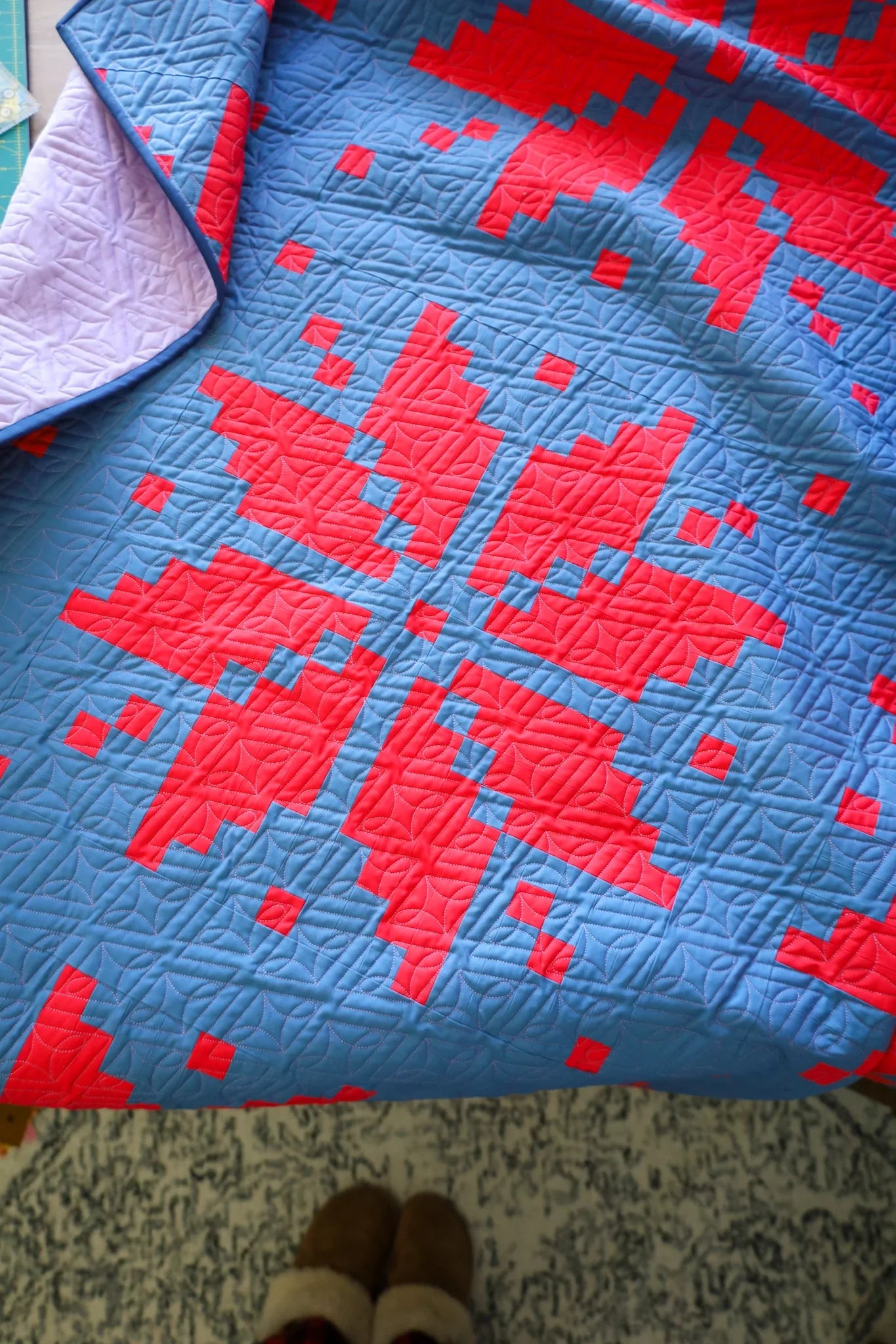 Knitted Star Quilt Kit - Kona Crush Version