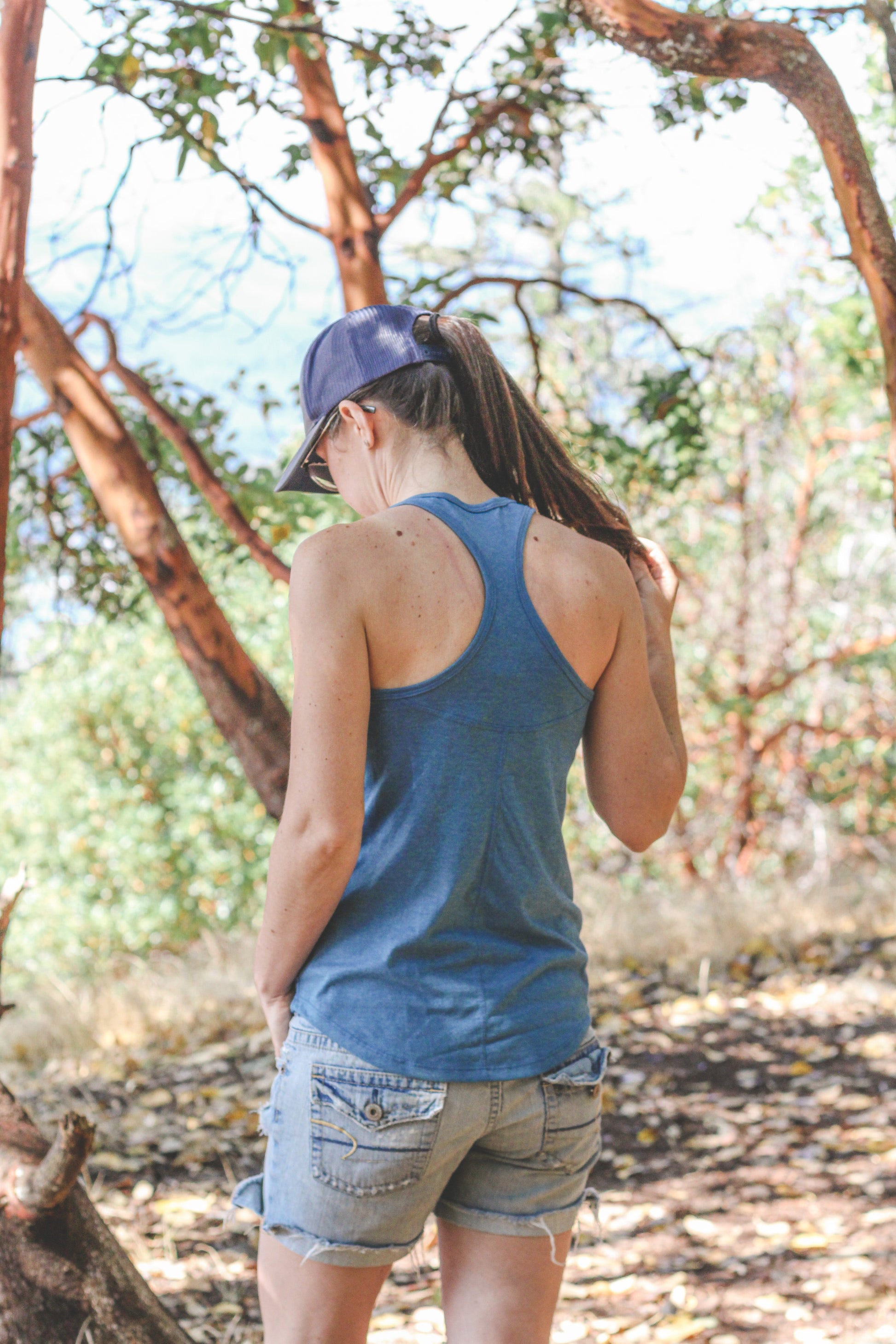 KELP FOREST - Women's Racerback Eco Tank Top - Teal