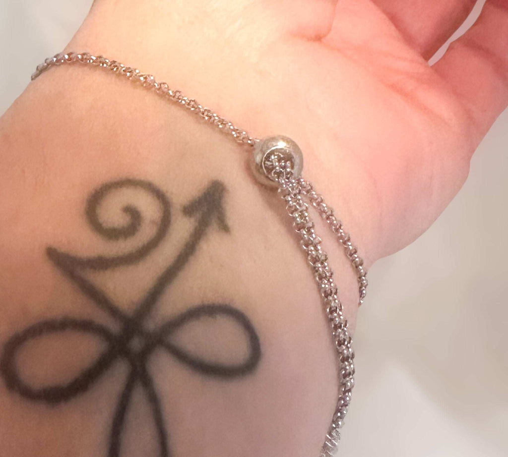 Honey Glow Bracelet - Handmade Silver Bee Themed Honey Bracelet