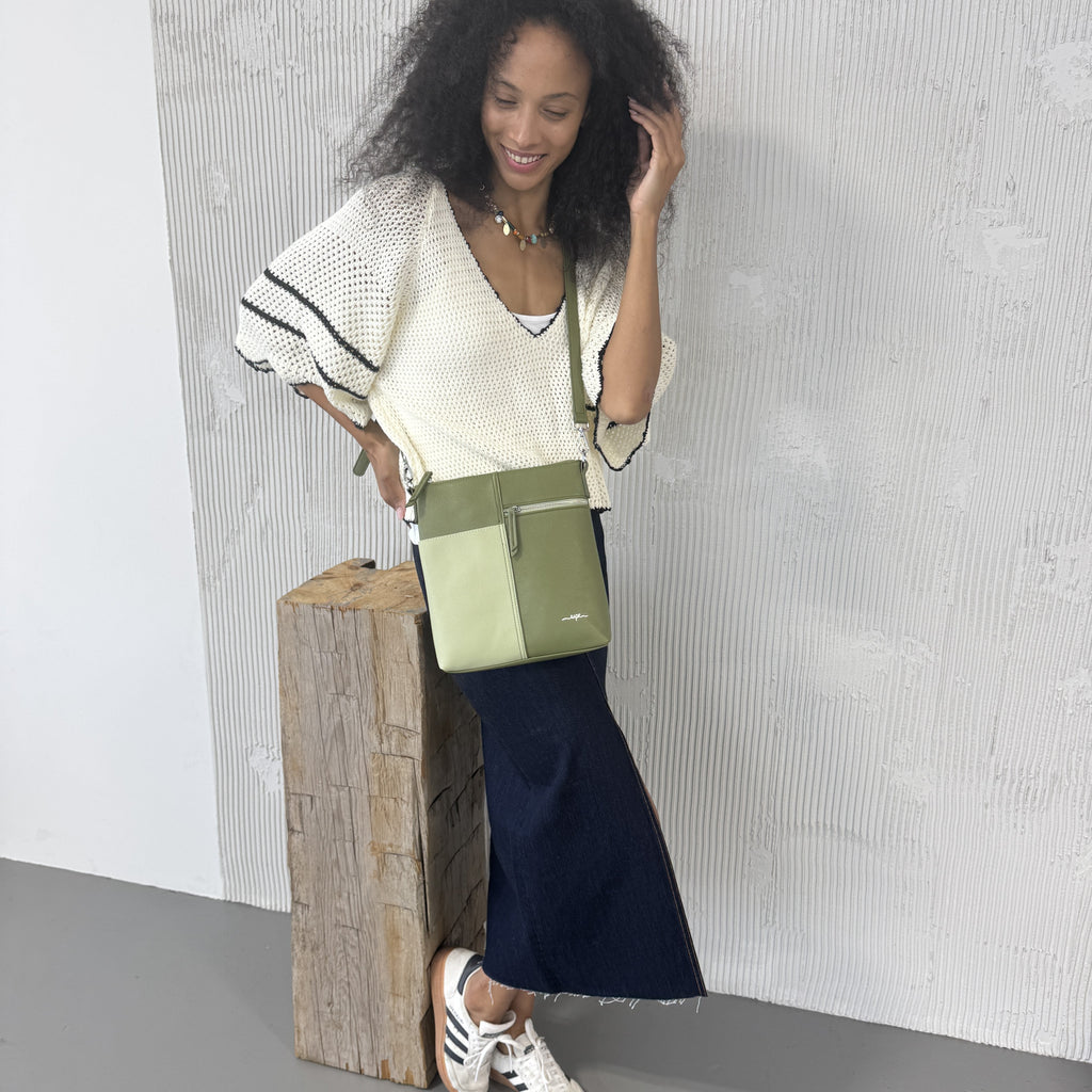 Barrie Two-Tone Crossbody Bag