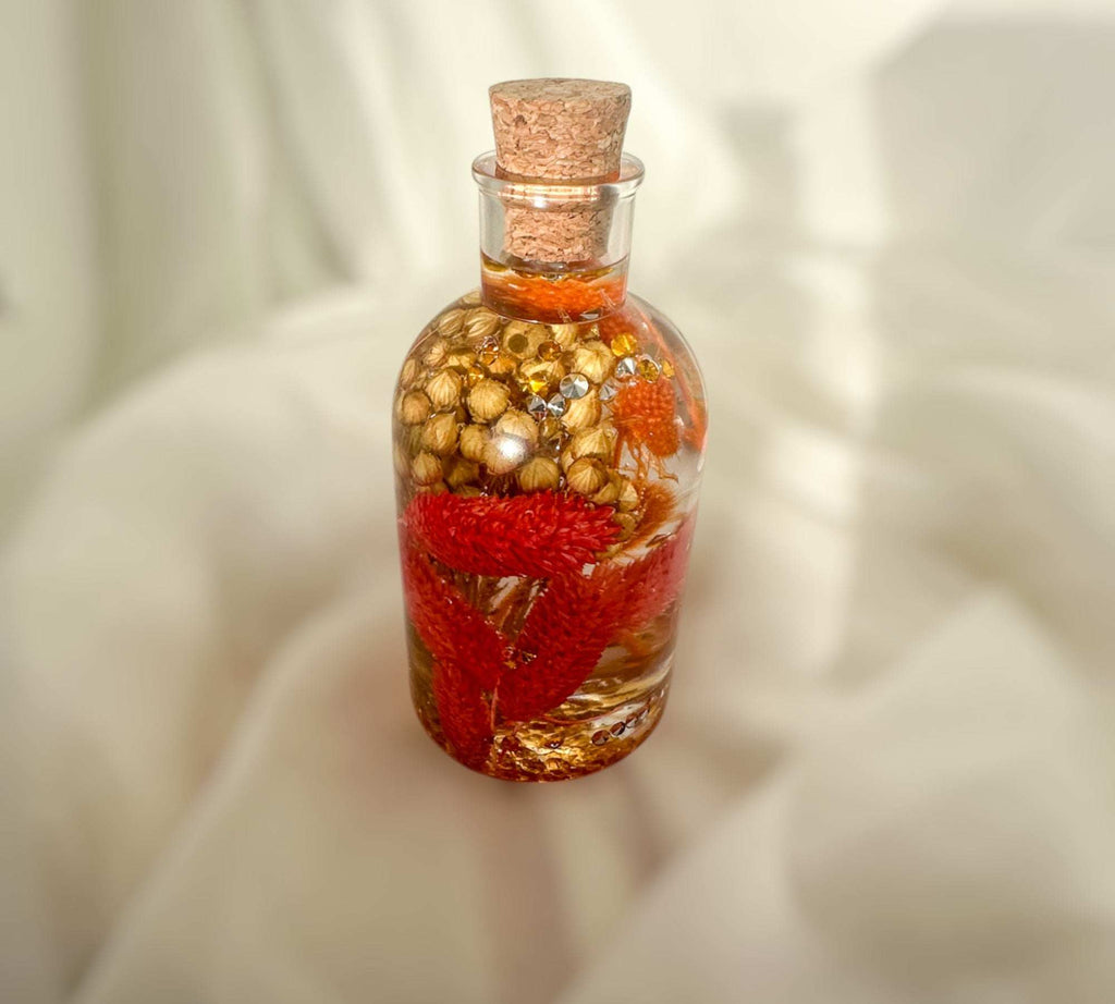 Les saisons en bouteille - Bouteilles en résine faites à la main avec de vraies fleurs