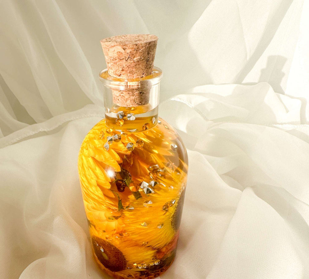 Les saisons en bouteille - Bouteilles en résine faites à la main avec de vraies fleurs