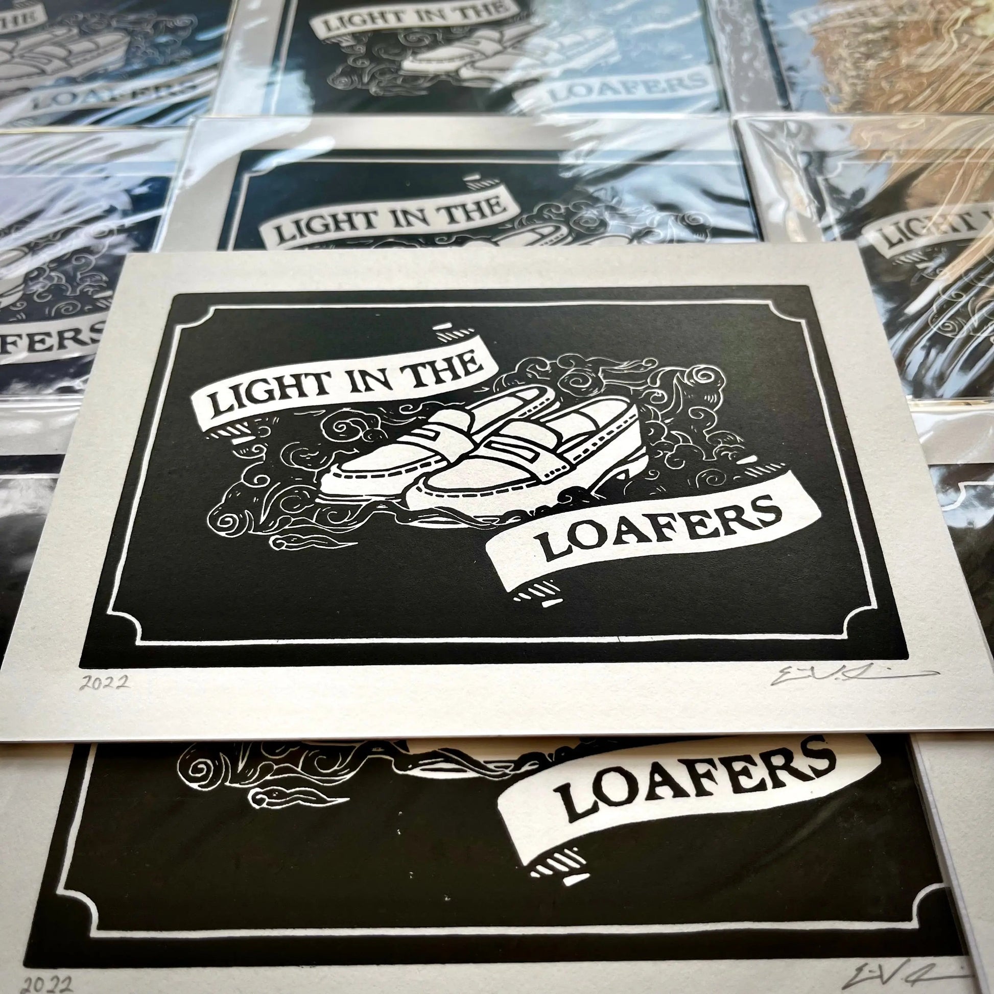 Light in the Loafers LINOCUT PRINT