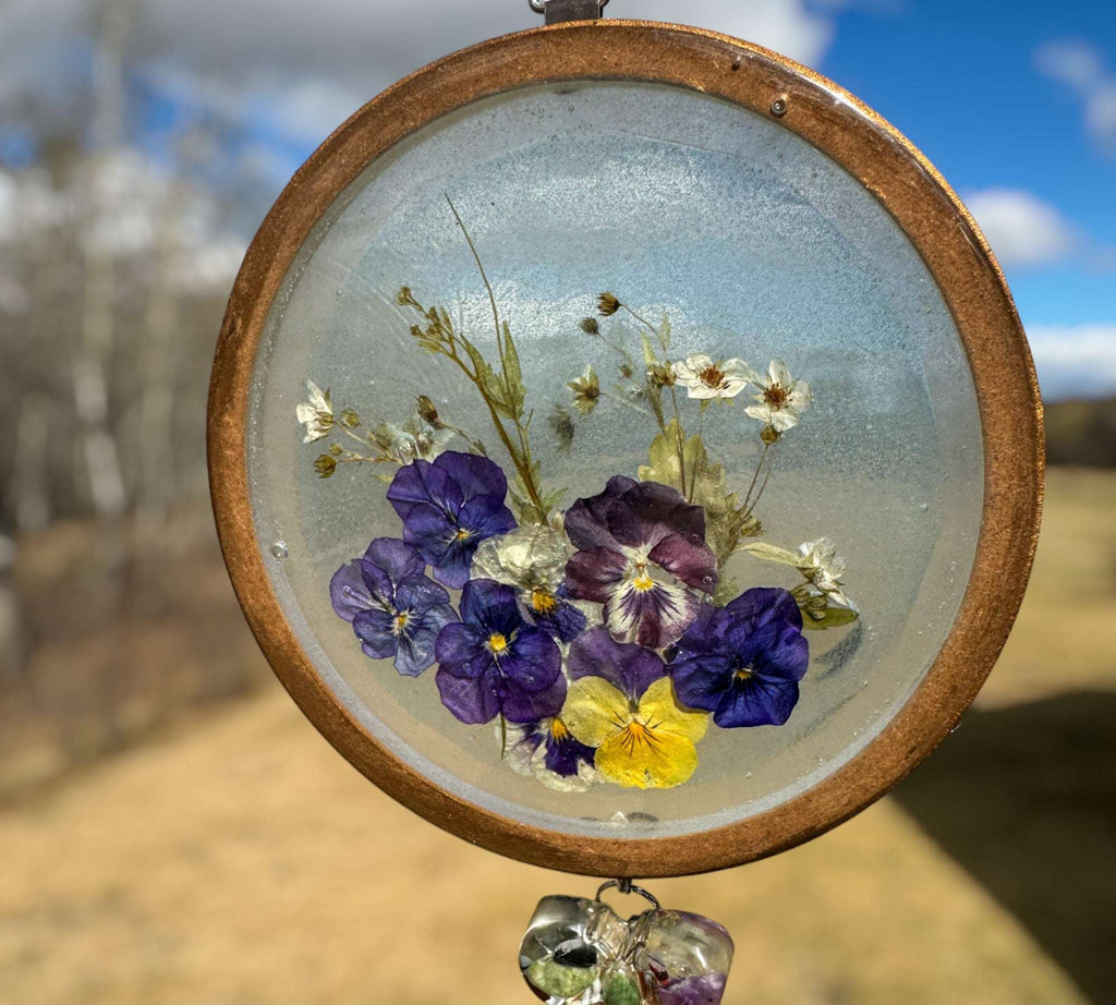 Attrape-soleil en résine « Enchanting Pansy Garden » - Attrape-soleil en résine « Eternal Bloom »