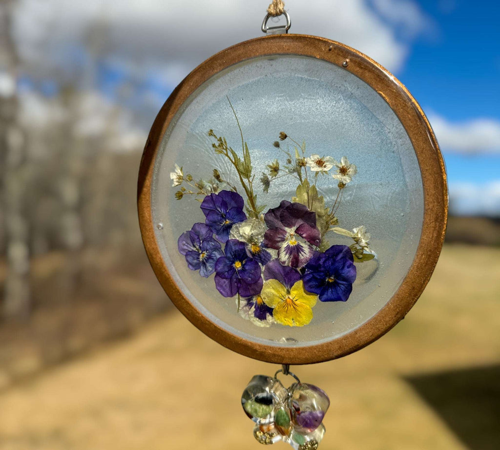 Attrape-soleil en résine « Enchanting Pansy Garden » - Attrape-soleil en résine « Eternal Bloom »