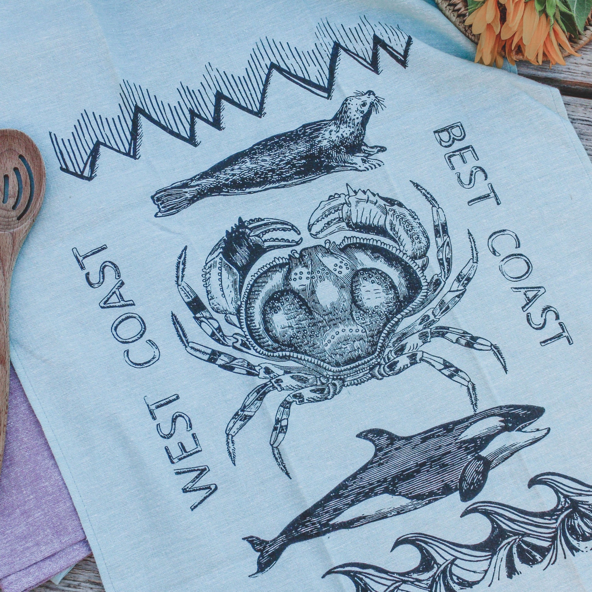 WEST COAST BEST COAST - Organic Cotton & Hemp Tea Towel