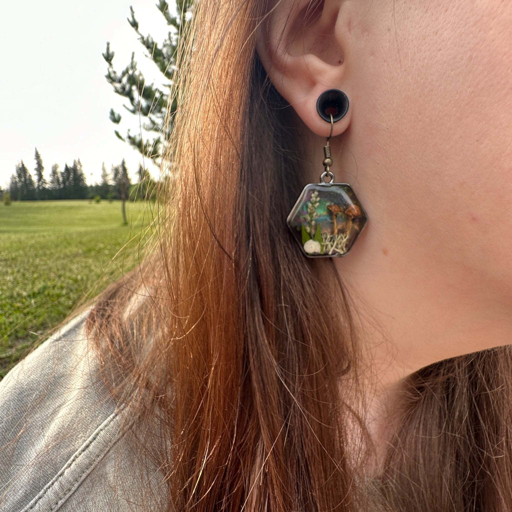 Mushroom Magic in the Forest: Whimsical Earring Set