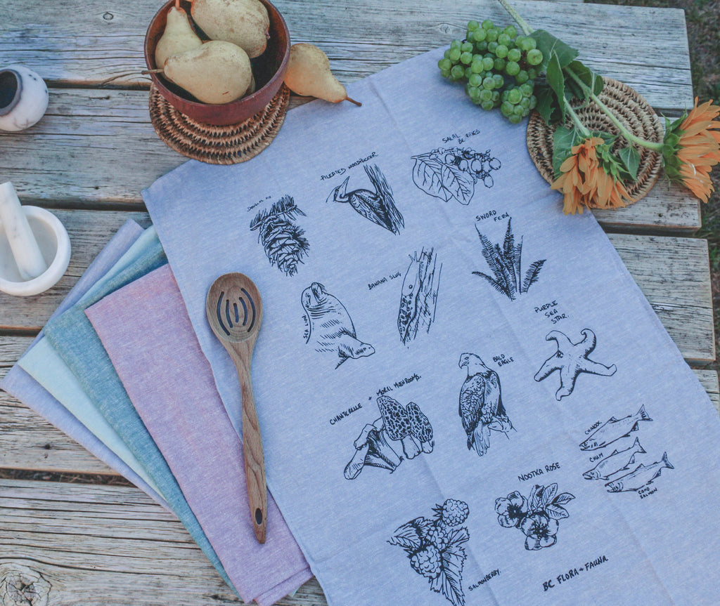 BC FLORA & FAUNA - Organic Cotton & Hemp Tea Towel