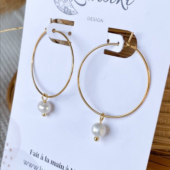 MINI | Boucles d'oreilles avec perles d'eau douce
