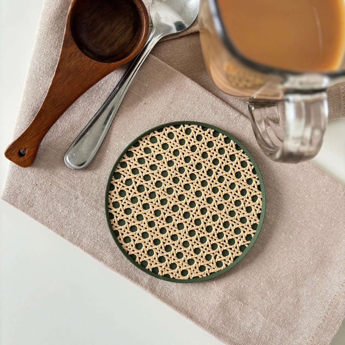 Sous-verres en rotin COZI (ensemble de 4)