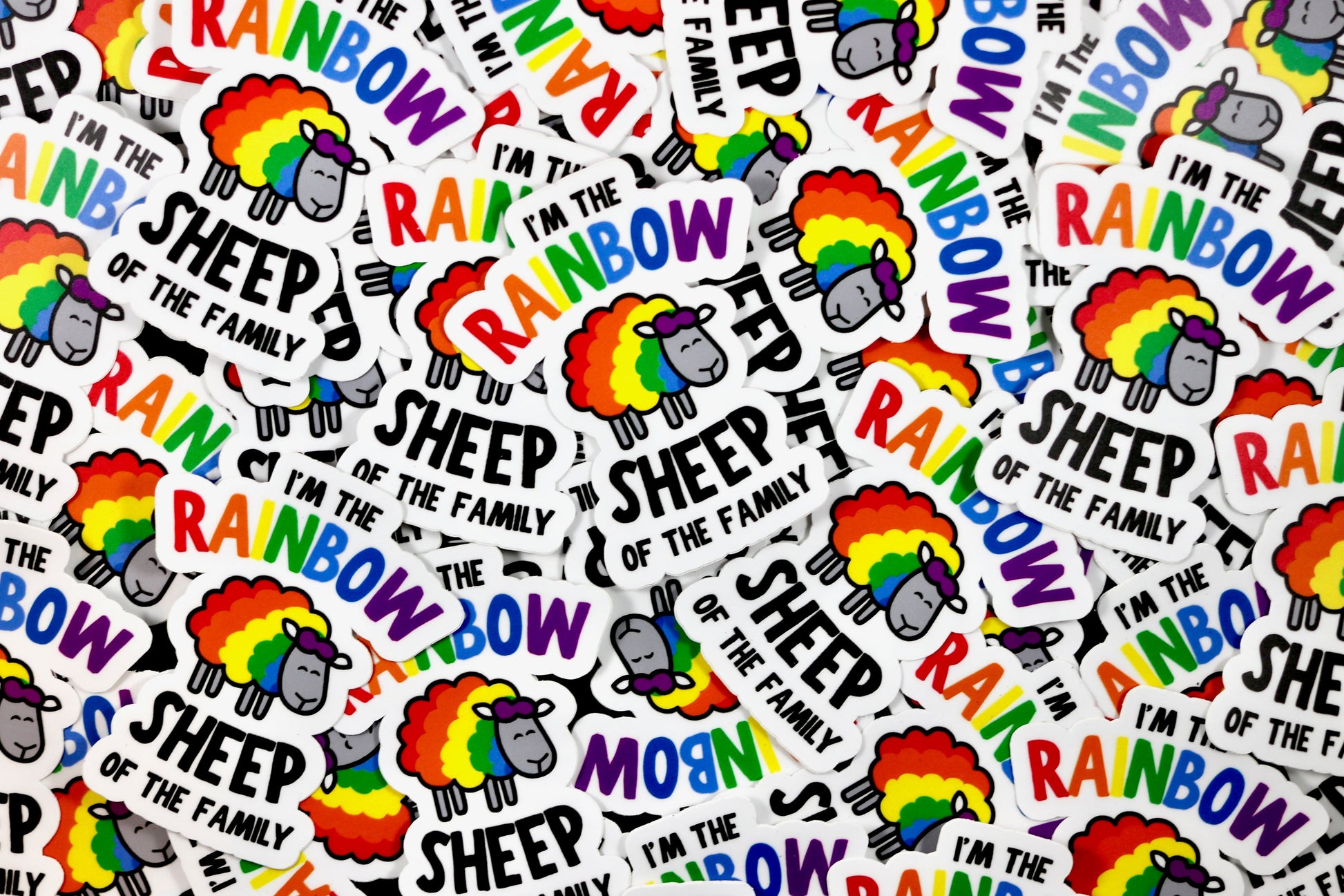 Autocollant Mouton Arc-en-ciel