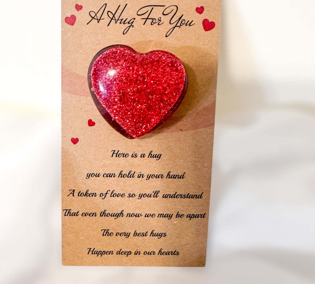 FREE HUG - Mother's Day Gift Handmade Resin Heart with Card
