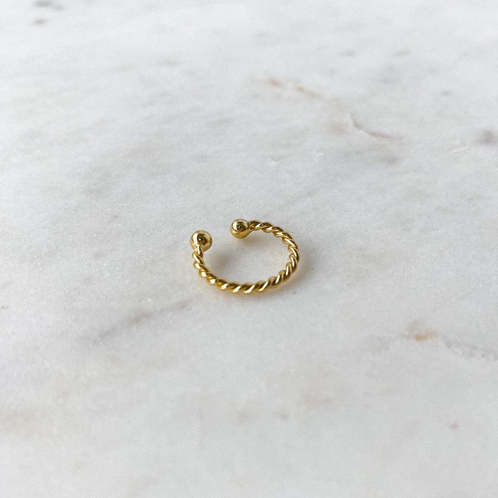 Twisted Ear Cuff - Gold