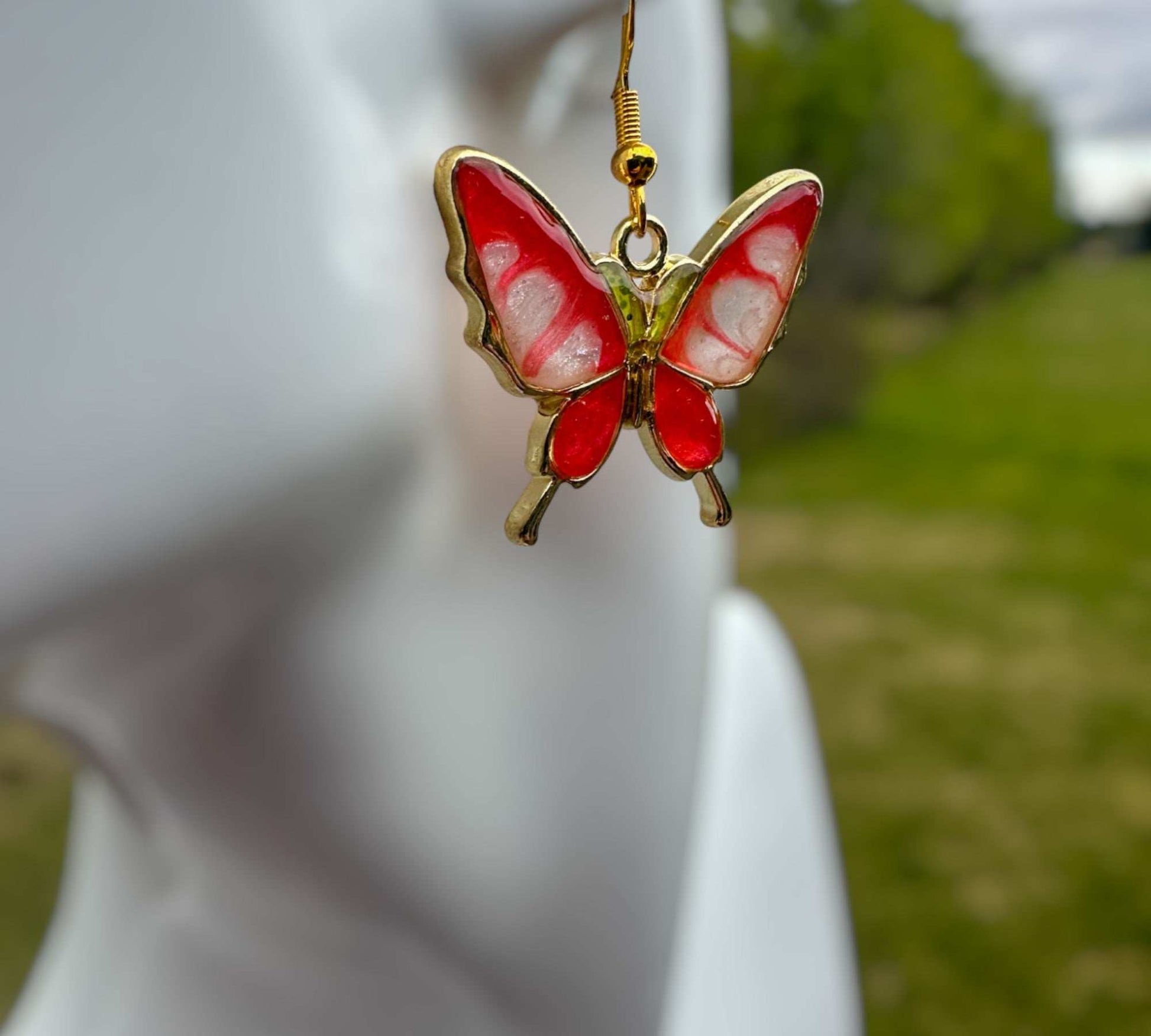 Enchanting Butterfly Romance: Handmade Nature Inspired Earrings