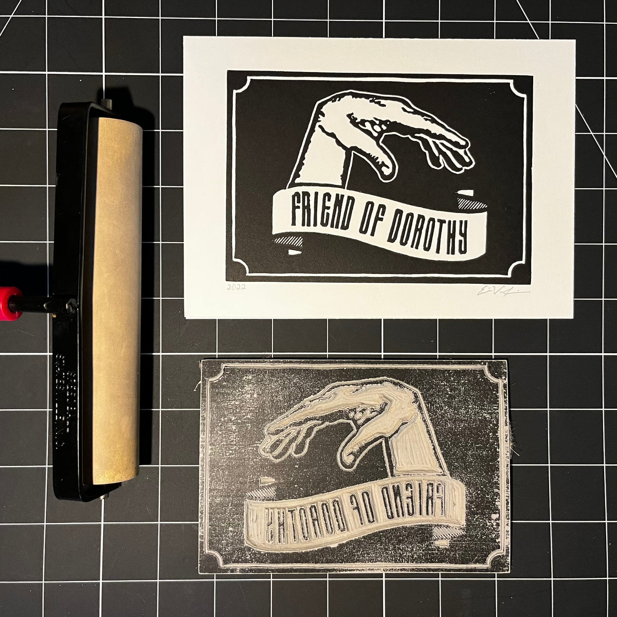 Friend of Dorothy LINOCUT PRINT