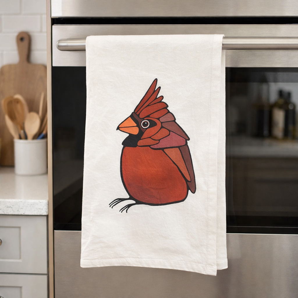 Torchon en toile de jute - 100 % coton biologique - Cardinal