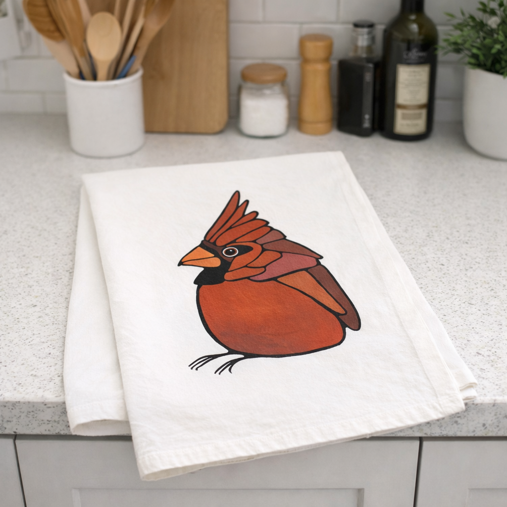 Torchon en toile de jute - 100 % coton biologique - Cardinal