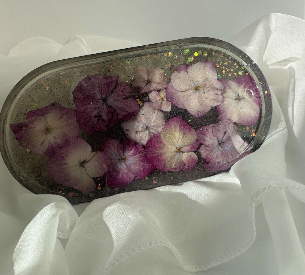 Plateau Harmonie d'Hortensias, Plat Rêve de Lavande, Plateau Prairie en Fleurs