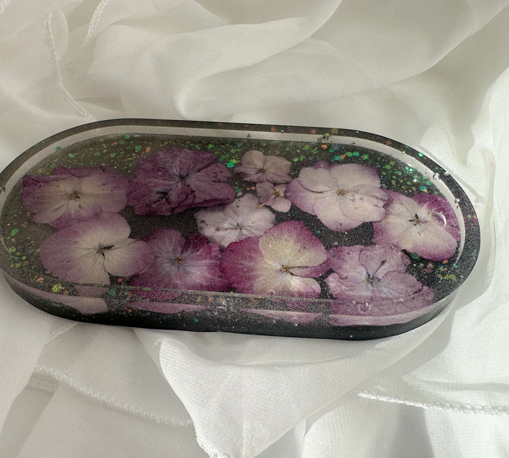 Plateau Harmonie d'Hortensias, Plat Rêve de Lavande, Plateau Prairie en Fleurs