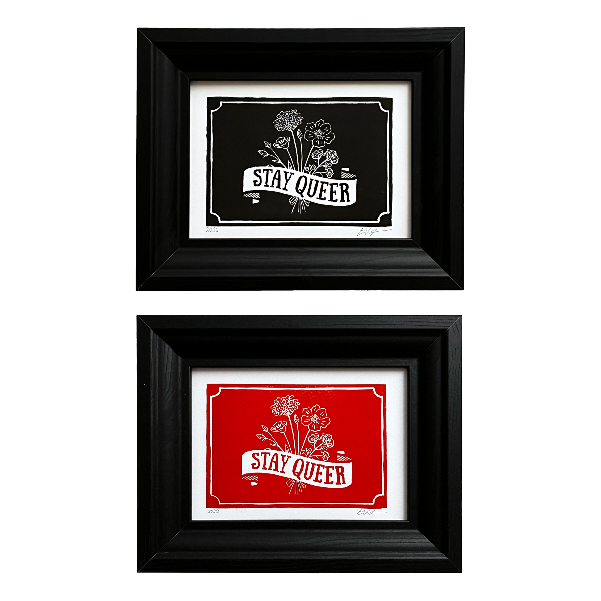 Stay Queer LINOCUT PRINT