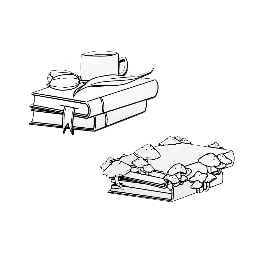 Book Stack Pins