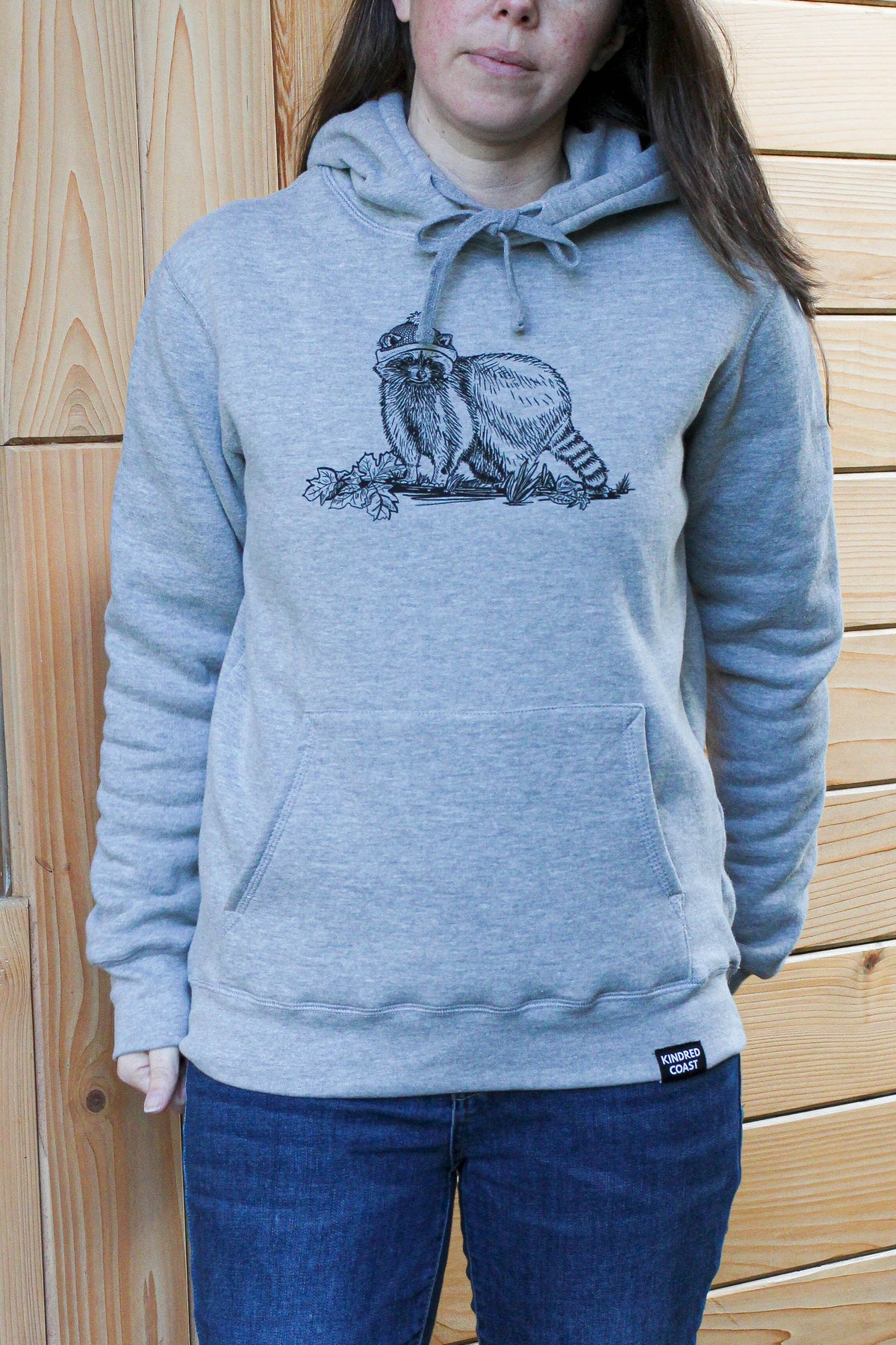RACCOON - Unisex Eco Hoodie - Heather Grey