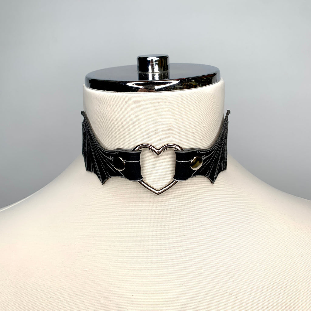 Bat Wing Heart Collar