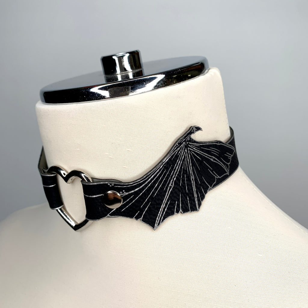 Bat Wing Heart Collar