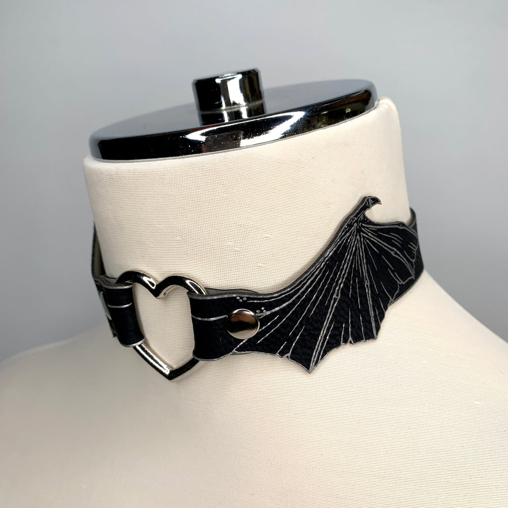 Bat Wing Heart Collar