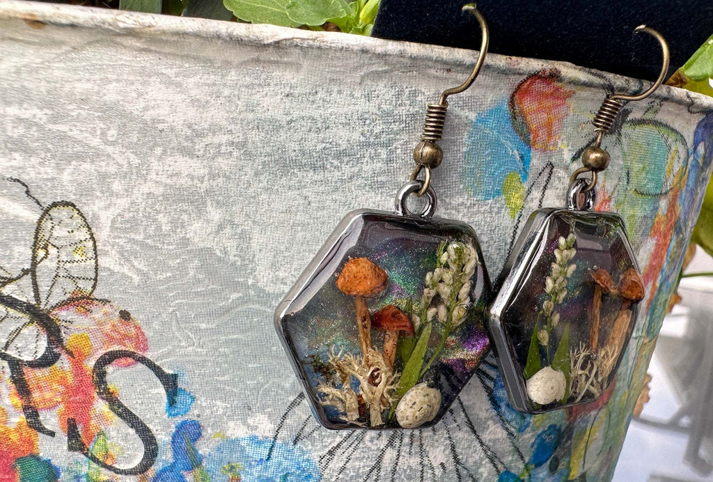 Mushroom Magic in the Forest: Whimsical Earring Set