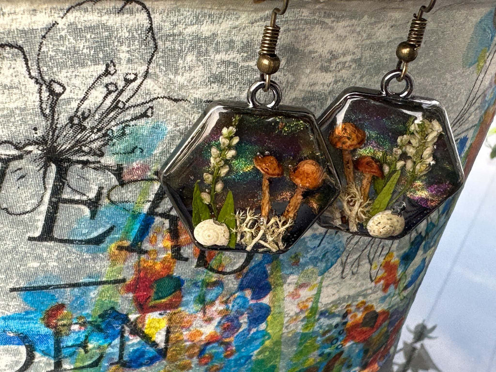 Mushroom Magic in the Forest: Whimsical Earring Set