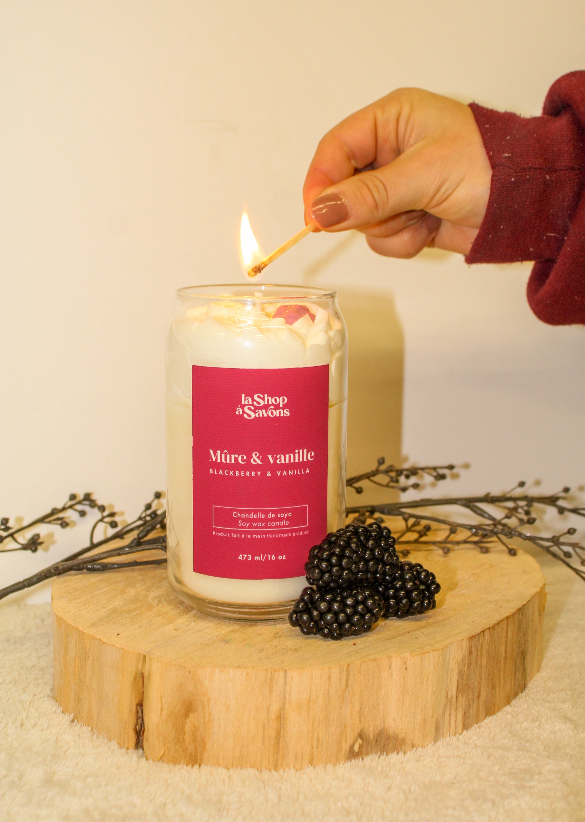 16 oz Soy Candle - Blackberry & Vanilla