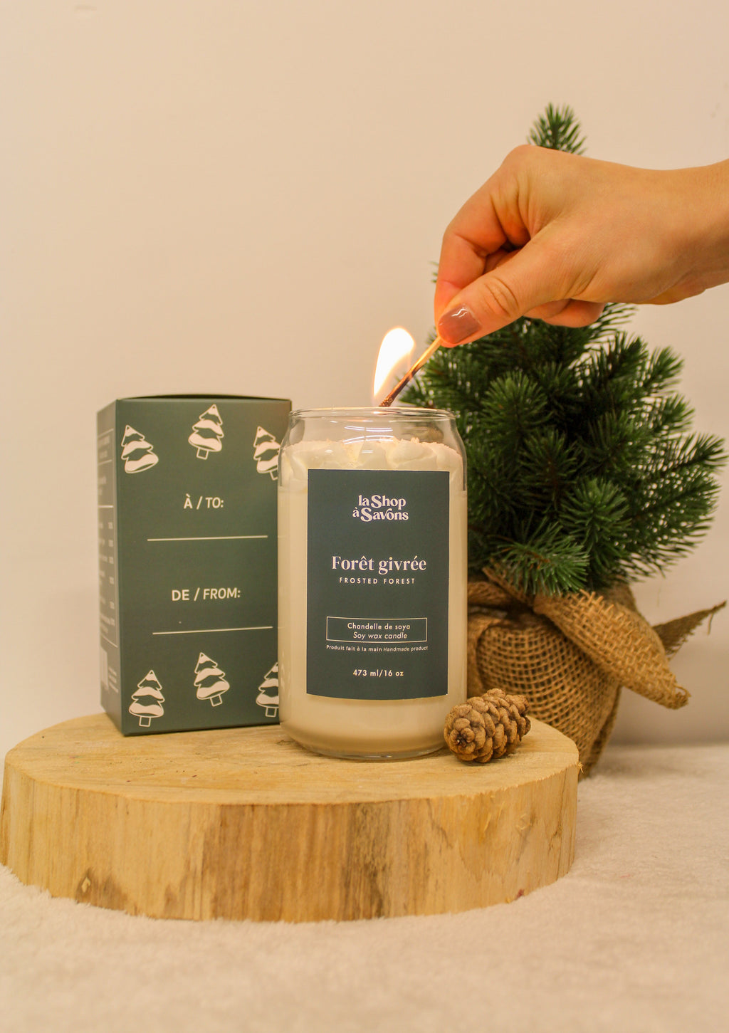 16 oz Soy Candle - Frosted Forest