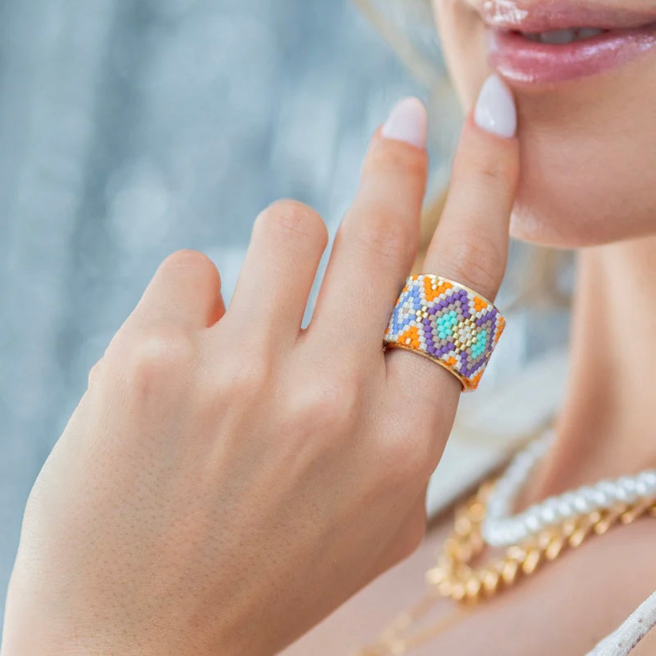 Miyuki Ring - Coral Reef
